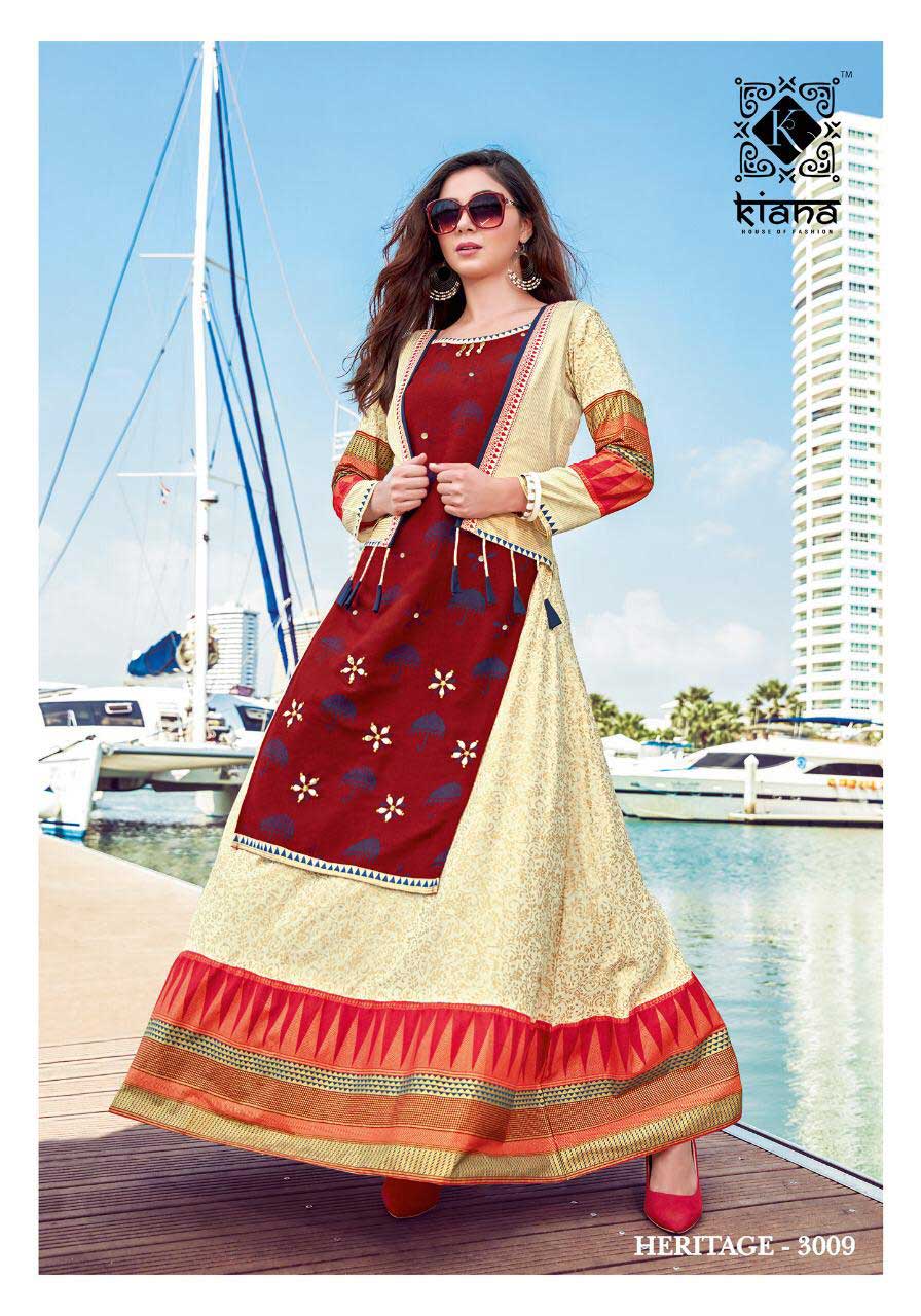 Heritage Vol-3 Kiana Rayon Two Tone Kurti Manufacturer Heritage Vol-3 Kiana Rayon Two Tone Kurti Manufacturer